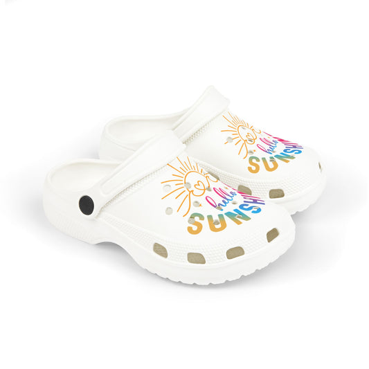 Sunny Kid's EVA Foam Clogs - Fun Footwear for Play, Summer, Beach Days, Gifts for Children, Playful Sunshine Design